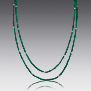Boho Emerald Beaded Necklace