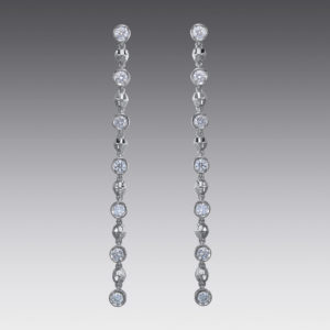 Baubles Pearl Stud and Diamond Drop Earrings