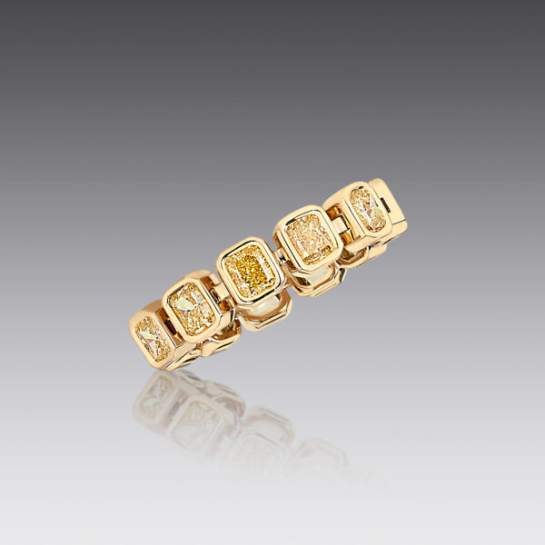 Nova Fancy Yellow Bezel Set Diamond Ring