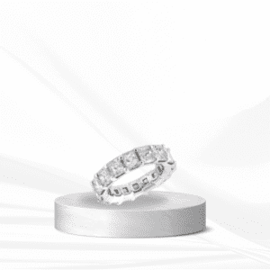 Edge Pavé Geometric Ring