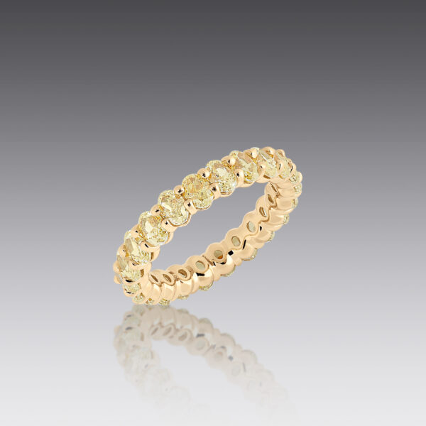Athena Fancy Yellow Diamond Comfort Fit Ring