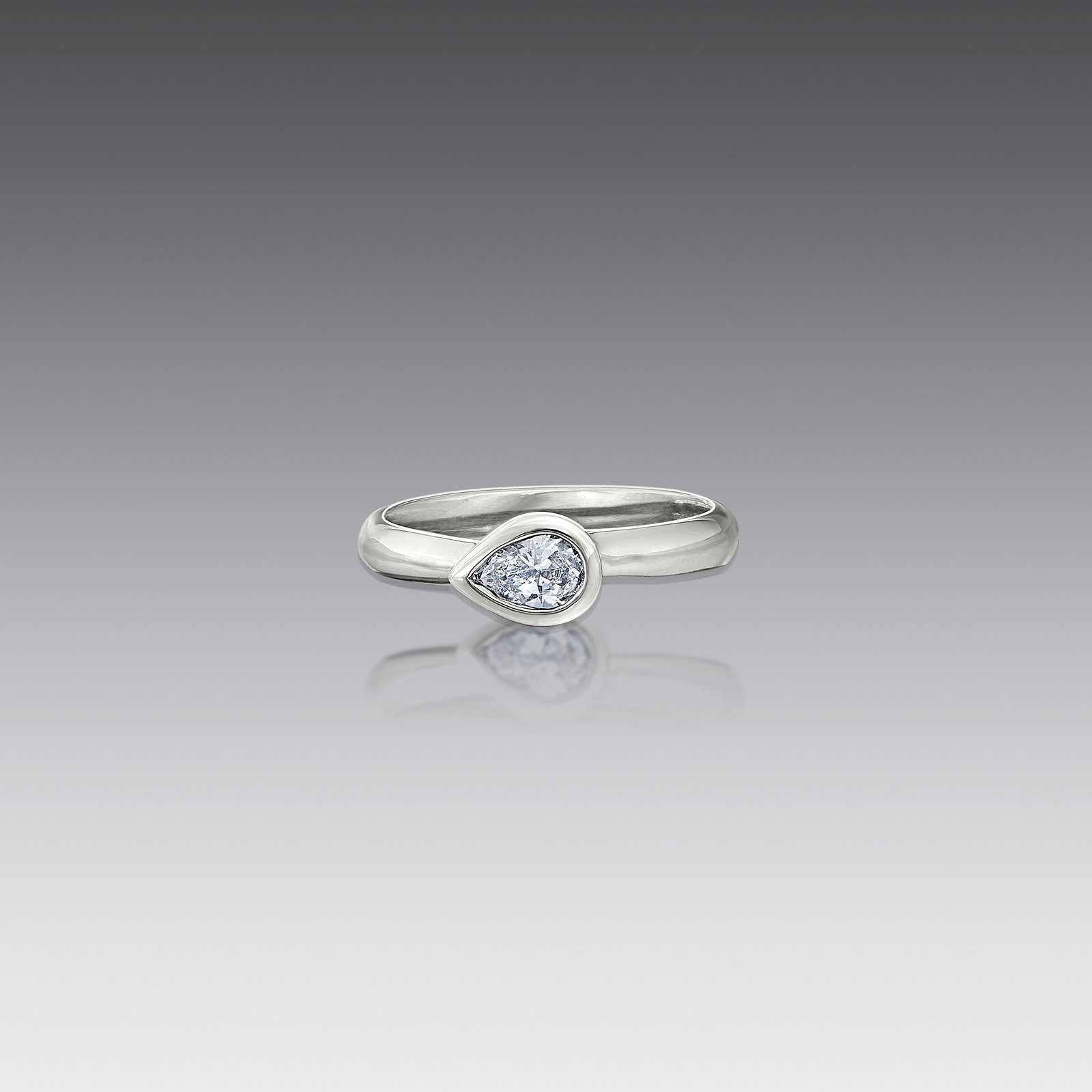 Metro Pear Diamond Ring