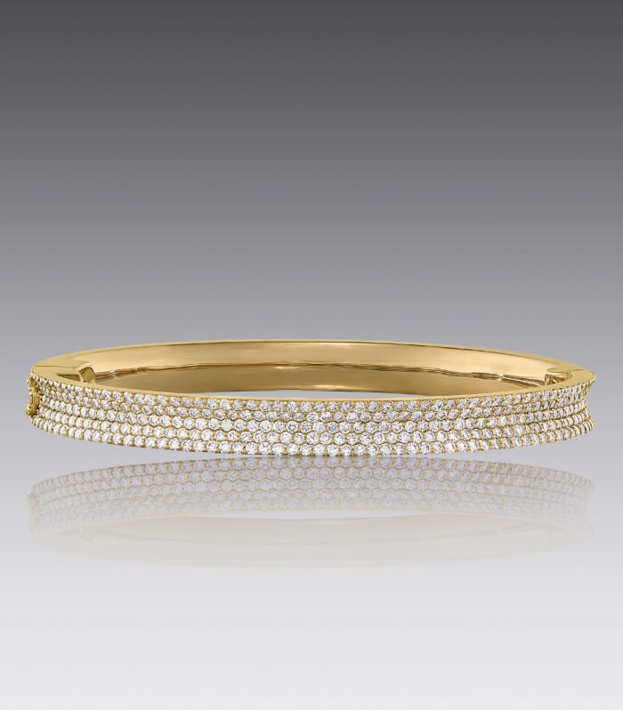 Edge Pavé Geometric Cuff