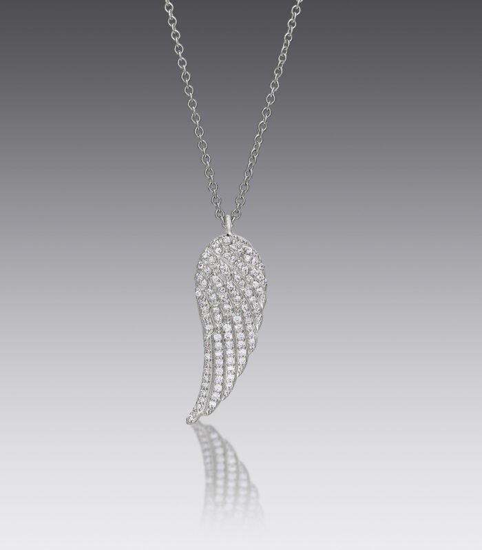 Ava Platinum Wing Necklace