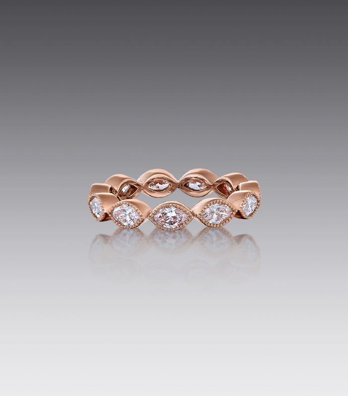 Gia Marquise Diamond Stack Band Ring