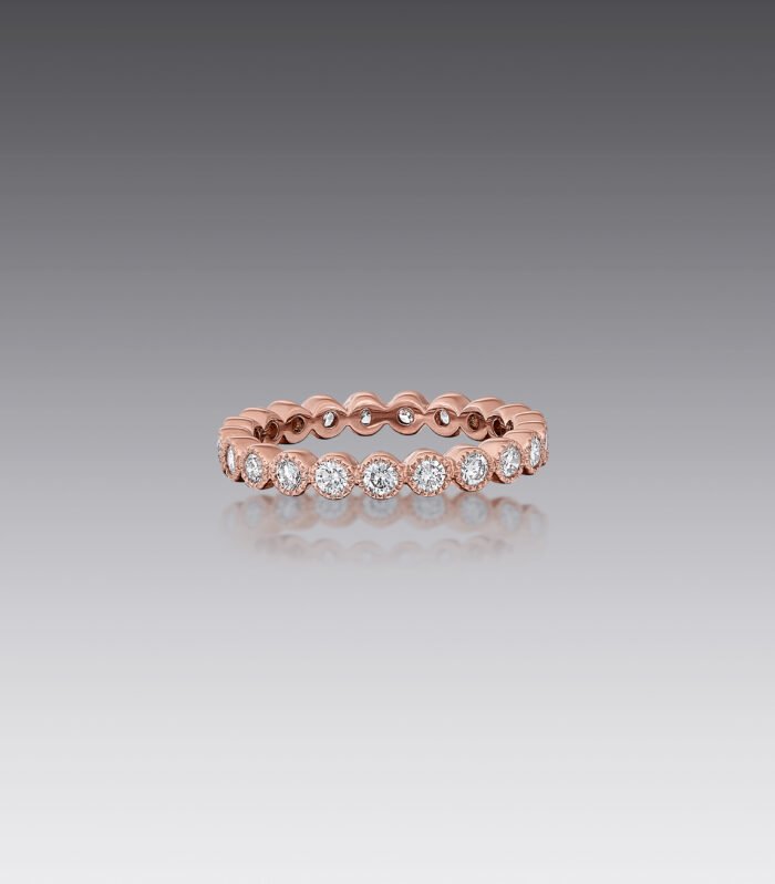 Gia Round Diamond Stack Band Ring