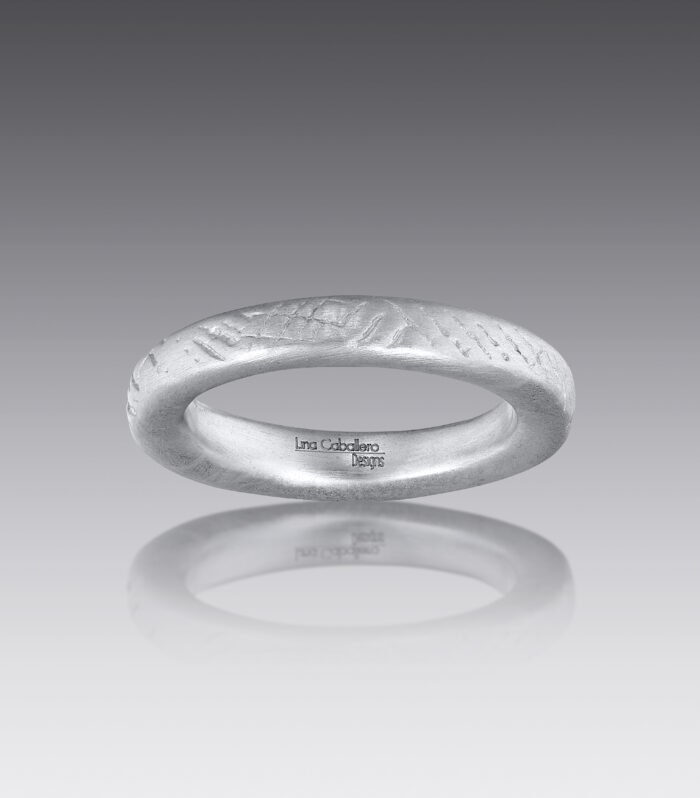 Mod Textured Stack Ring