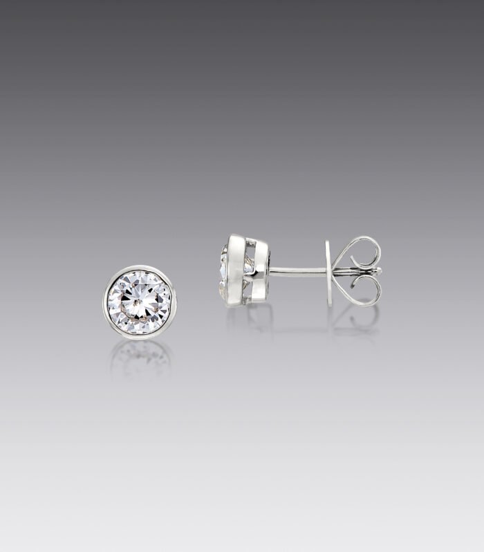 Bright Idea White Gold Stud Earrings