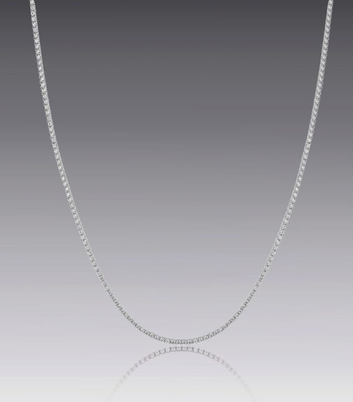 Colored Stone Tennis Necklace