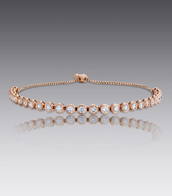 Bright Idea Rose Gold Diamond Bezel Bracelet