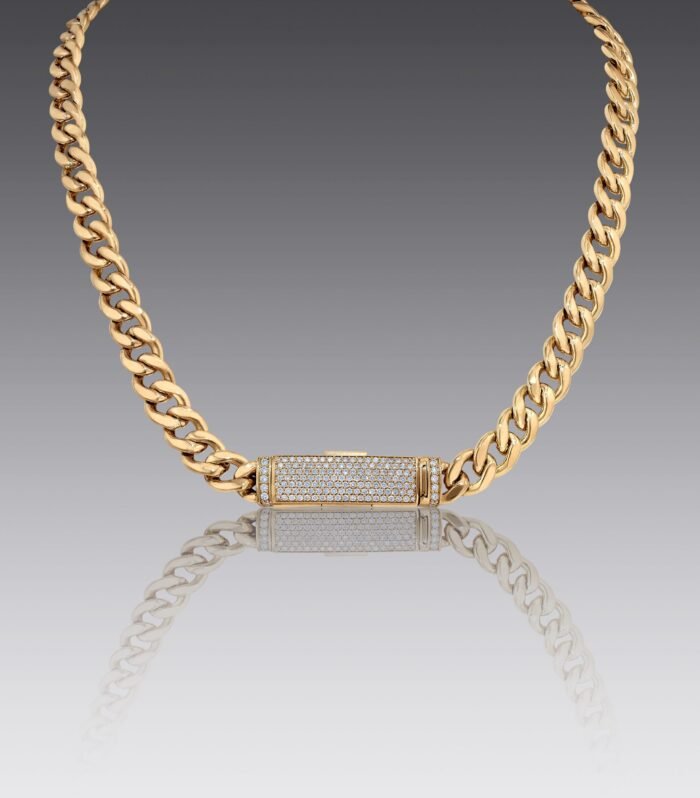 Diva 18kt Yellow Gold Chain with Diamond Bar