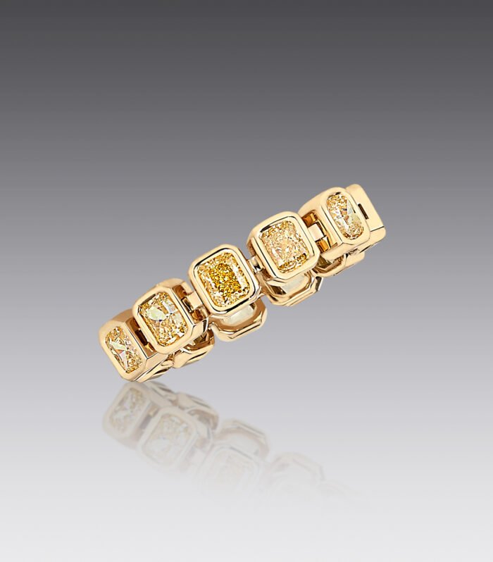 Nova Fancy Yellow Bezel Set Diamond Ring