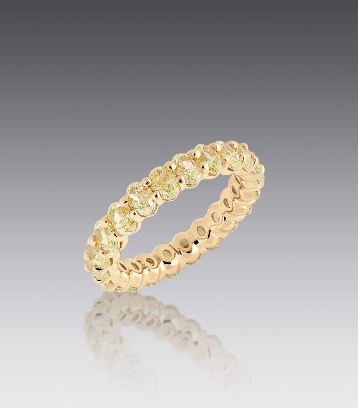 Athena Fancy Yellow Diamond Comfort Fit Ring