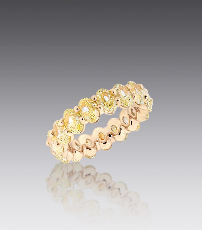 Helen Fancy Yellow Diamond Comfort Fit Ring